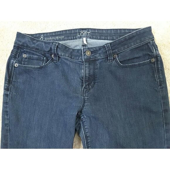 Ann Taylor LOFT ~Woman Size 8~ Blue Denim Modern Skinny Jeans Stretch. - Picture 4 of 8